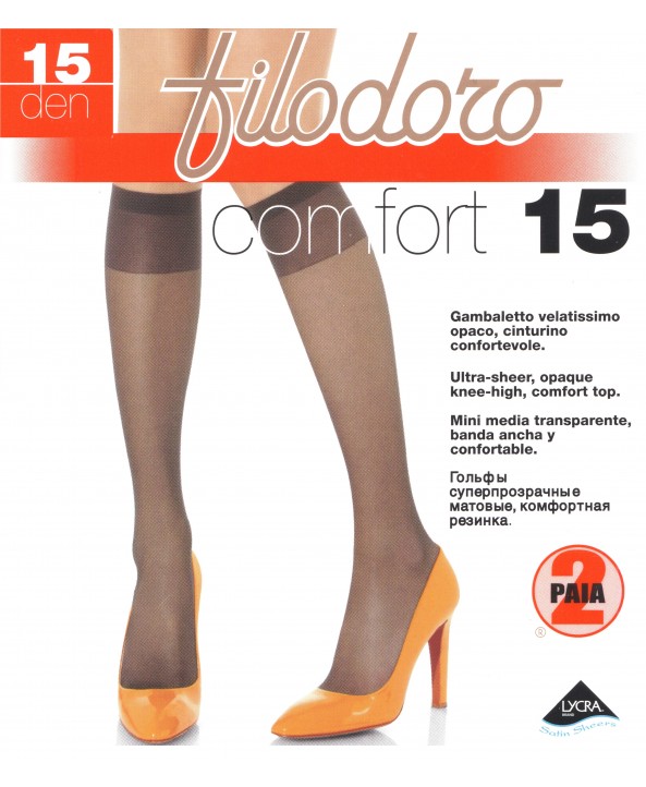 Filodoro 3/4 чорапи 15 Den 2 чифта 